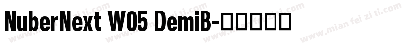 NuberNext W05 DemiB字体转换